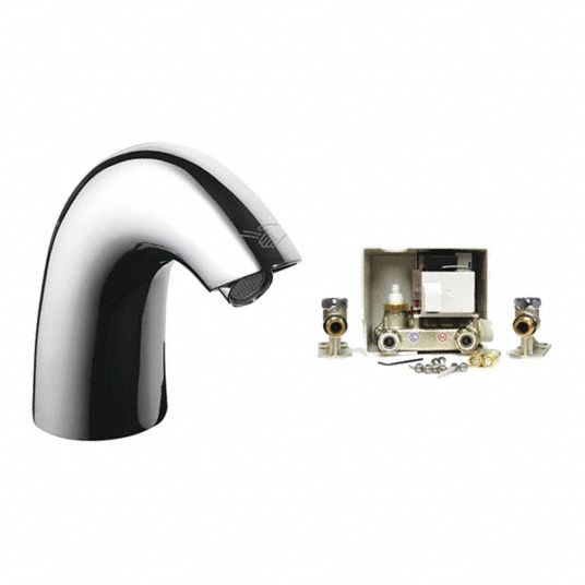 Toto Chrome Mid Arc Bathroom Sink Faucet Motion Sensor Faucet Activation 0 18 Gpc 53ch66 Tel101 D10e Cp Grainger