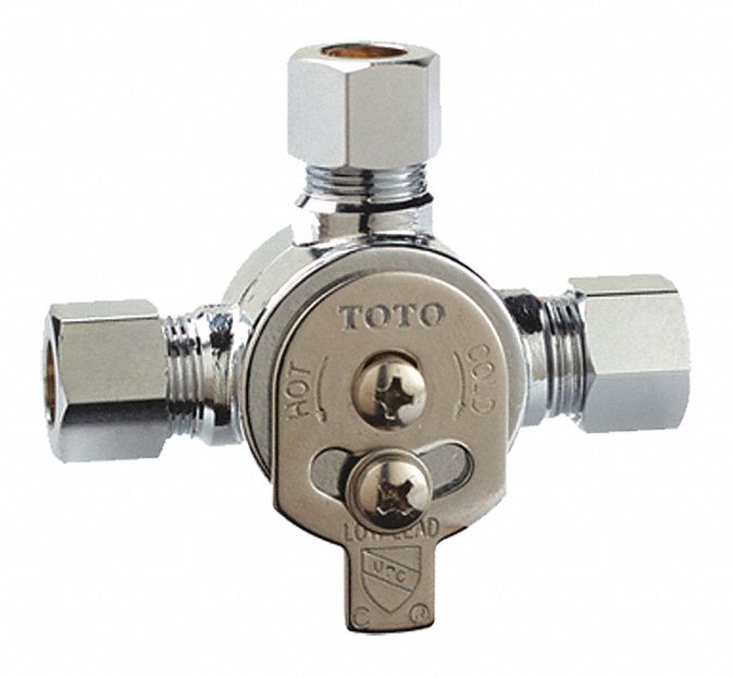 Mixing Valve: For TOTO EcoPower Series Series, Use with Hot/Cold Water, Brass