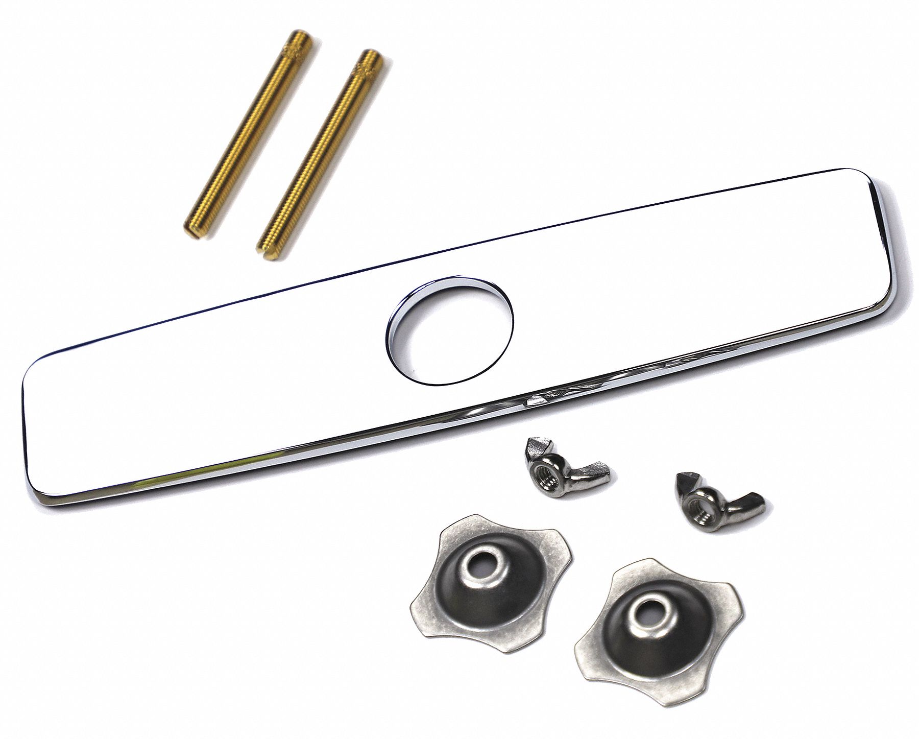 Trim and Cover Plate: For TEL165 Series, Stainless Steel, Polished Chrome Finish, Wing Nuts