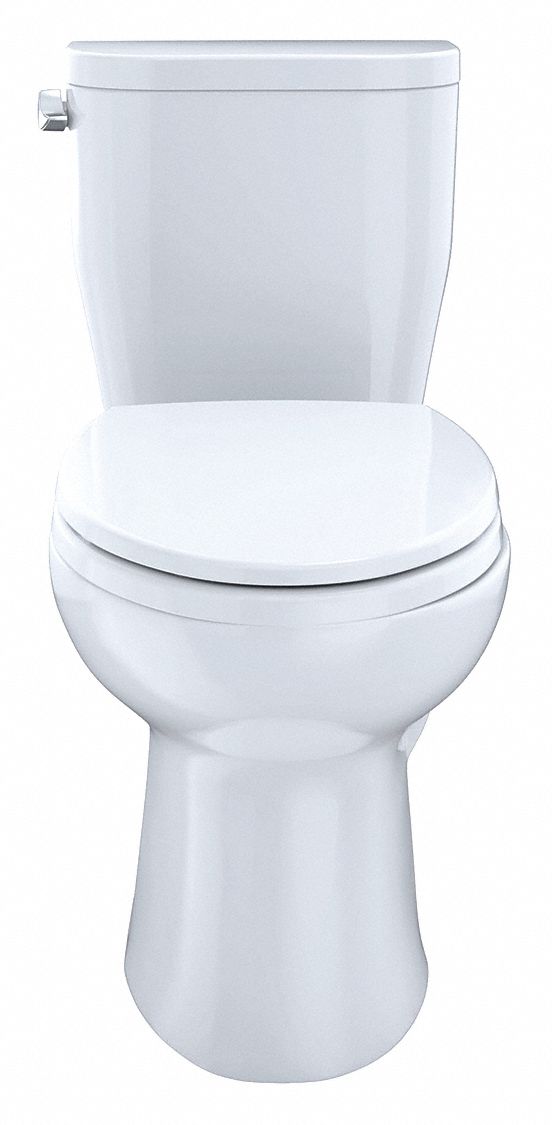 Toto Single Flush Left Hand Trip Lever Two Piece Tank Toilet Elongated 53cj10 Cst244ef 01 Grainger