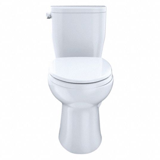 Toto Single Flush Left Hand Trip Lever Two Piece Tank Toilet Elongated 53cj10 Cst244ef 01 Grainger