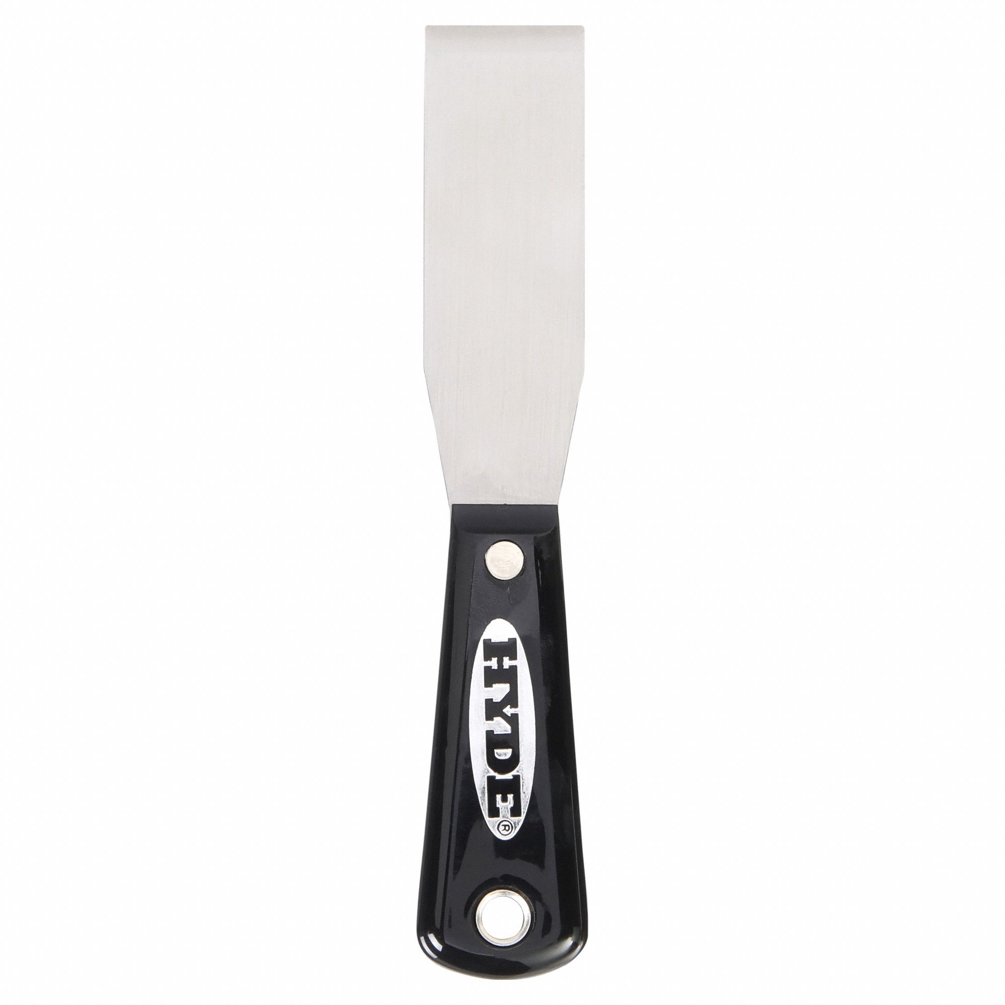 PUTTY KNIFE, CARBON STEEL BLADE, NYLON HANDLE, STIFF, STRAIGHT BLADE