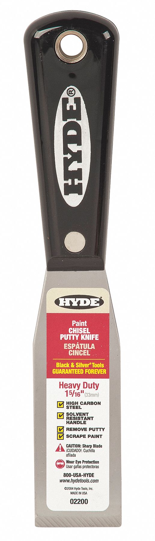 Putty Knife Straight CarbonSteel 1 3/8 W