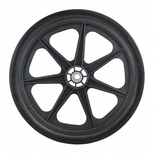 GRAINGER APPROVED FlatFree Polyurethane Foam Wheel, 16 in Wheel Dia