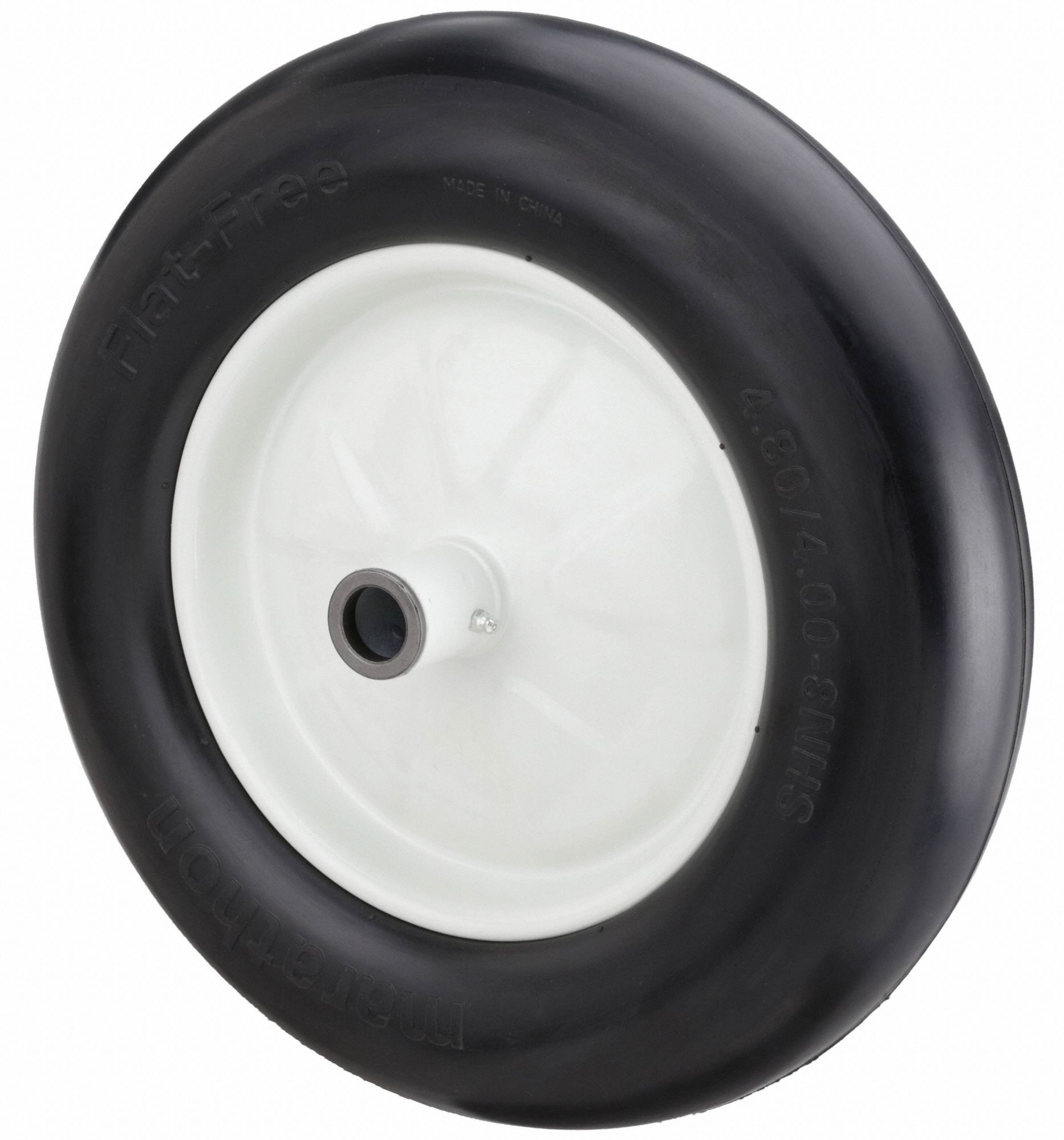 FLAT-FREE POLYURETHANE FOAM WHEEL, 15½ IN WHEEL DIAMETER, 4 IN WHEEL W, 425 LB, STANDARD
