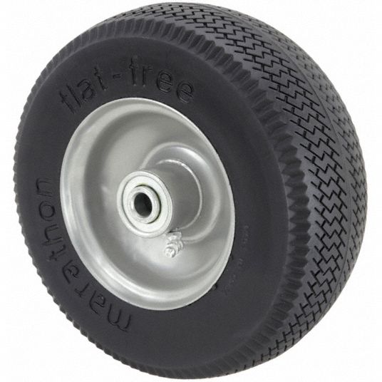 8 1/2 in Wheel Dia., 3 in Wheel Wd, Flat-Free Polyurethane Foam Wheel ...