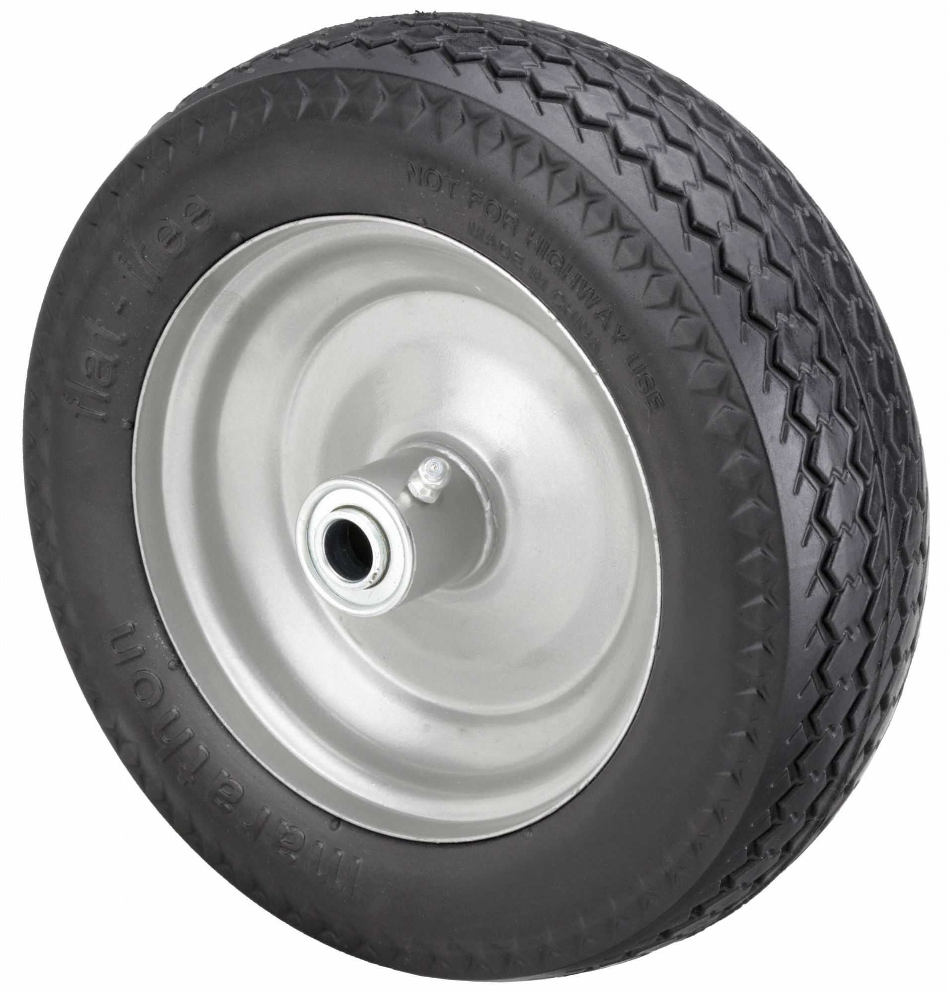 FLAT-FREE WHEEL,6" DIA,225 LB