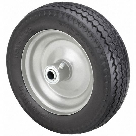 10 in Wheel Dia., 3 in Wheel Wd, Flat-Free Polyurethane Foam Wheel ...