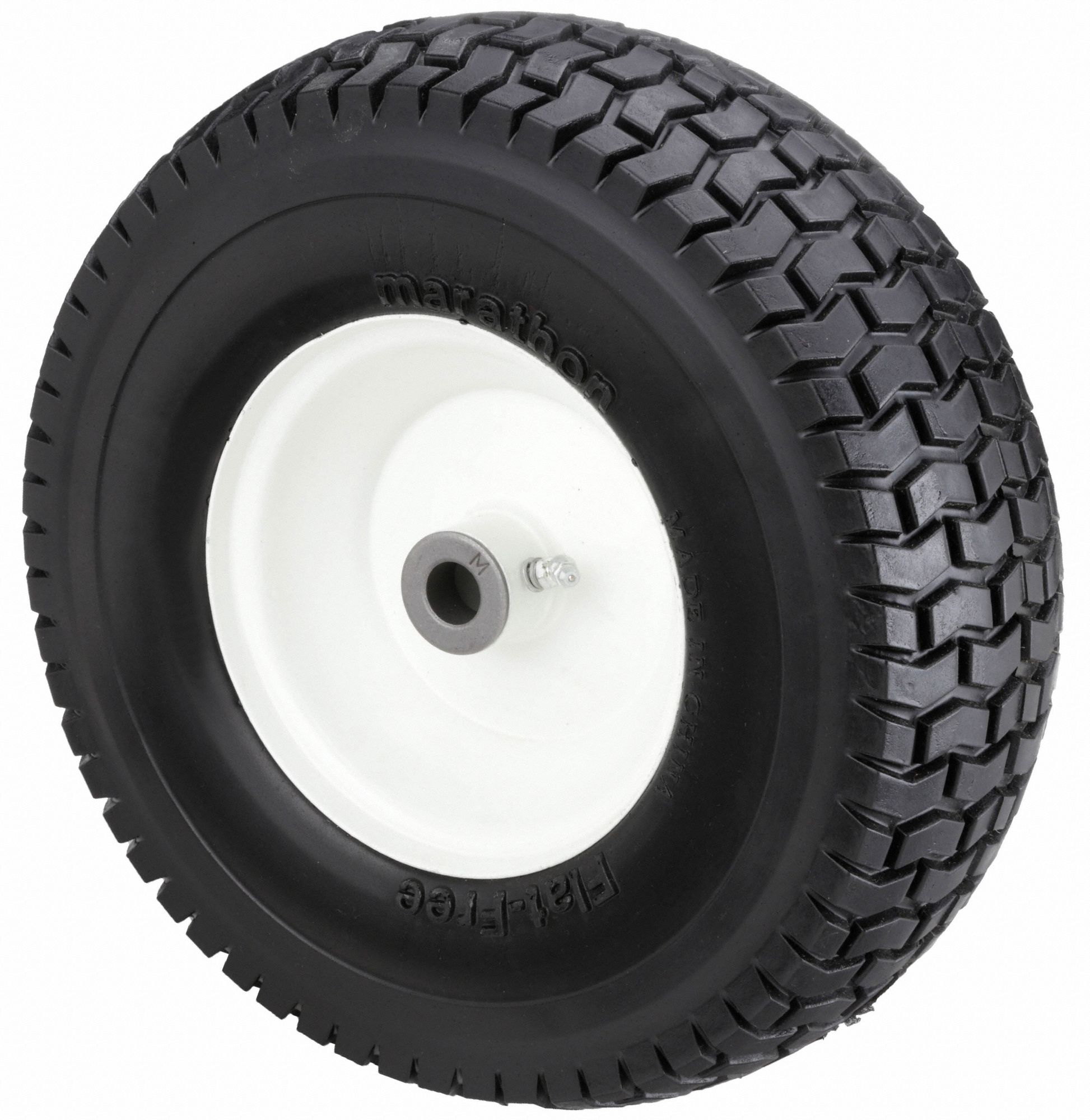 FLAT-FREE POLYURETHANE FOAM WHEEL, 13 3/16 IN WHEEL DIAMETER, 4½ IN WHEEL W, 325 LB