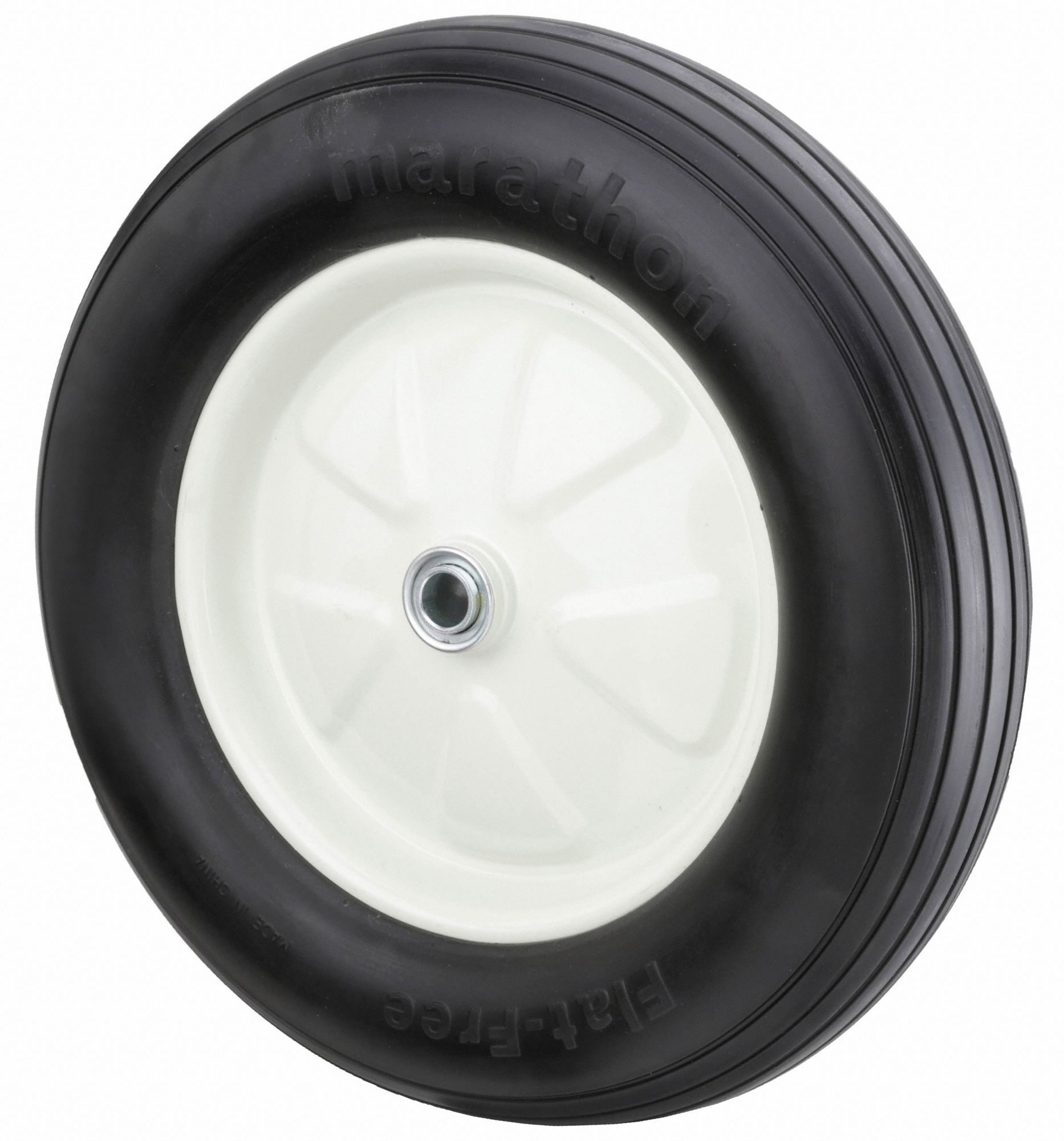 FLAT-FREE POLYURETHANE FOAM WHEEL, 15½ IN WHEEL DIAMETER, 4 IN WHEEL W, 375 LB, STANDARD