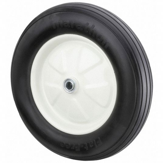 15 1/2 in Wheel Dia., 4 in Wheel Wd, Flat-Free Polyurethane Foam Wheel ...