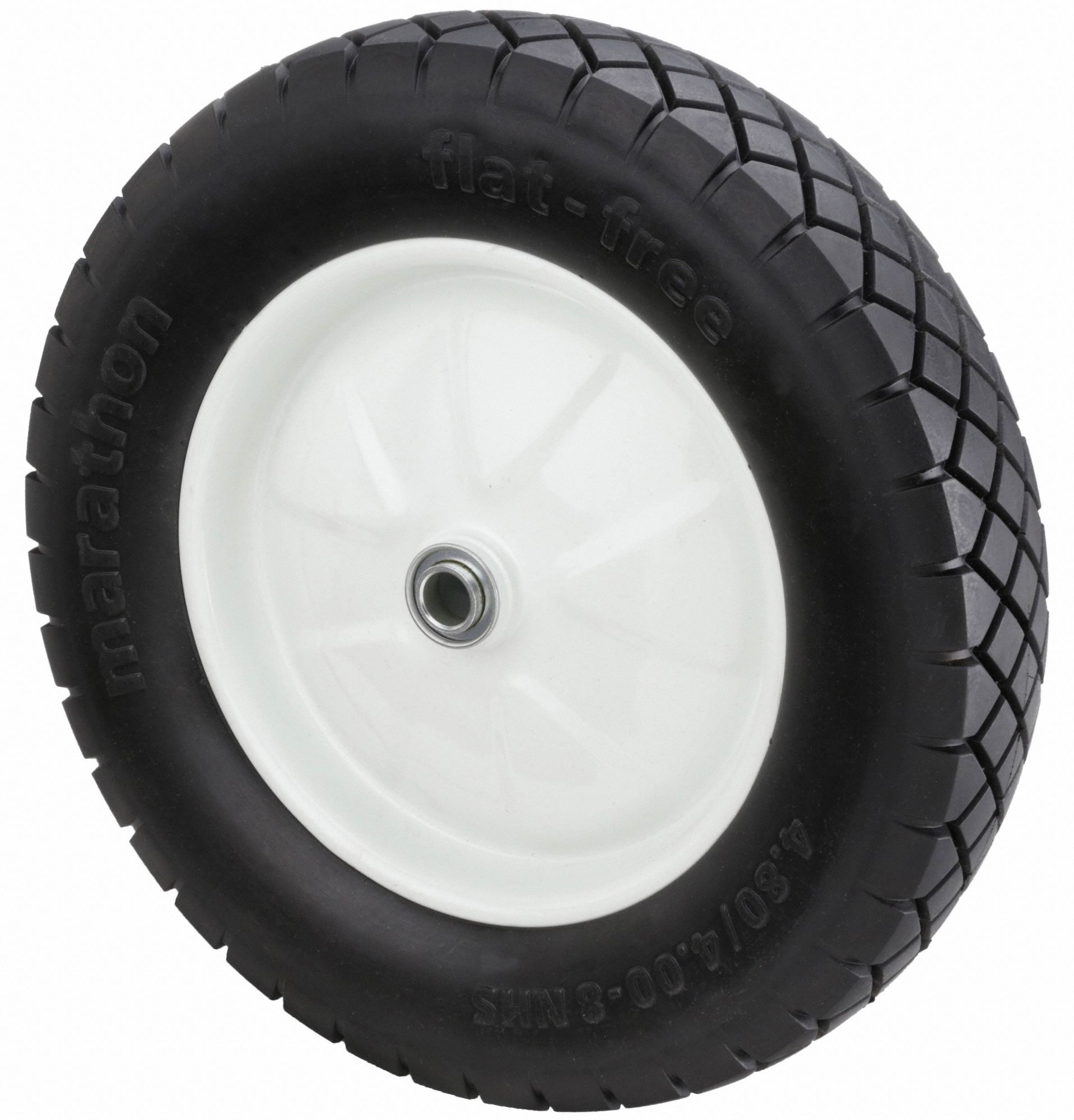 FLAT-FREE POLYURETHANE FOAM WHEEL, 15½ IN WHEEL DIAMETER, 4 IN WHEEL W, 375 LB, STANDARD