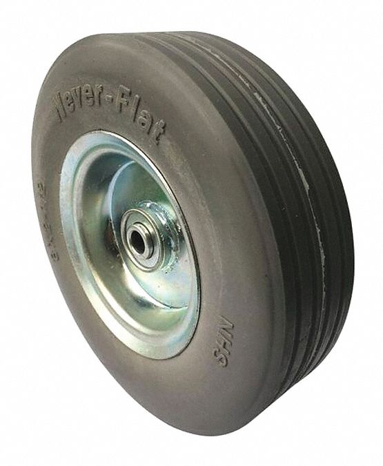 GRAINGER APPROVED FlatFree Polyurethane Foam Wheel 8 in Wheel Dia., 2