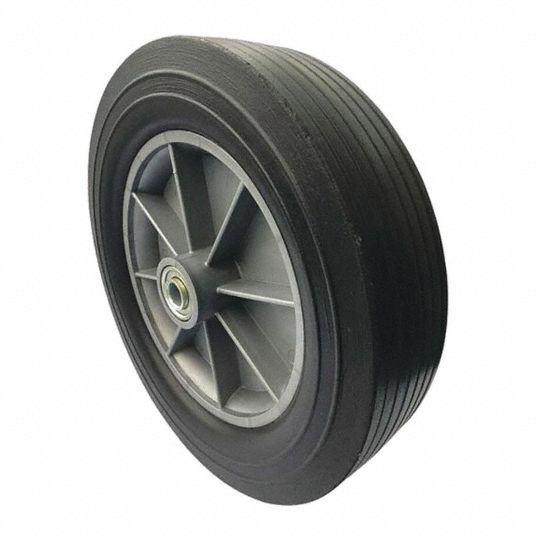 GRAINGER APPROVED Flat-Free Solid Rubber Wheel, 11 7/8 in Wheel Dia ...