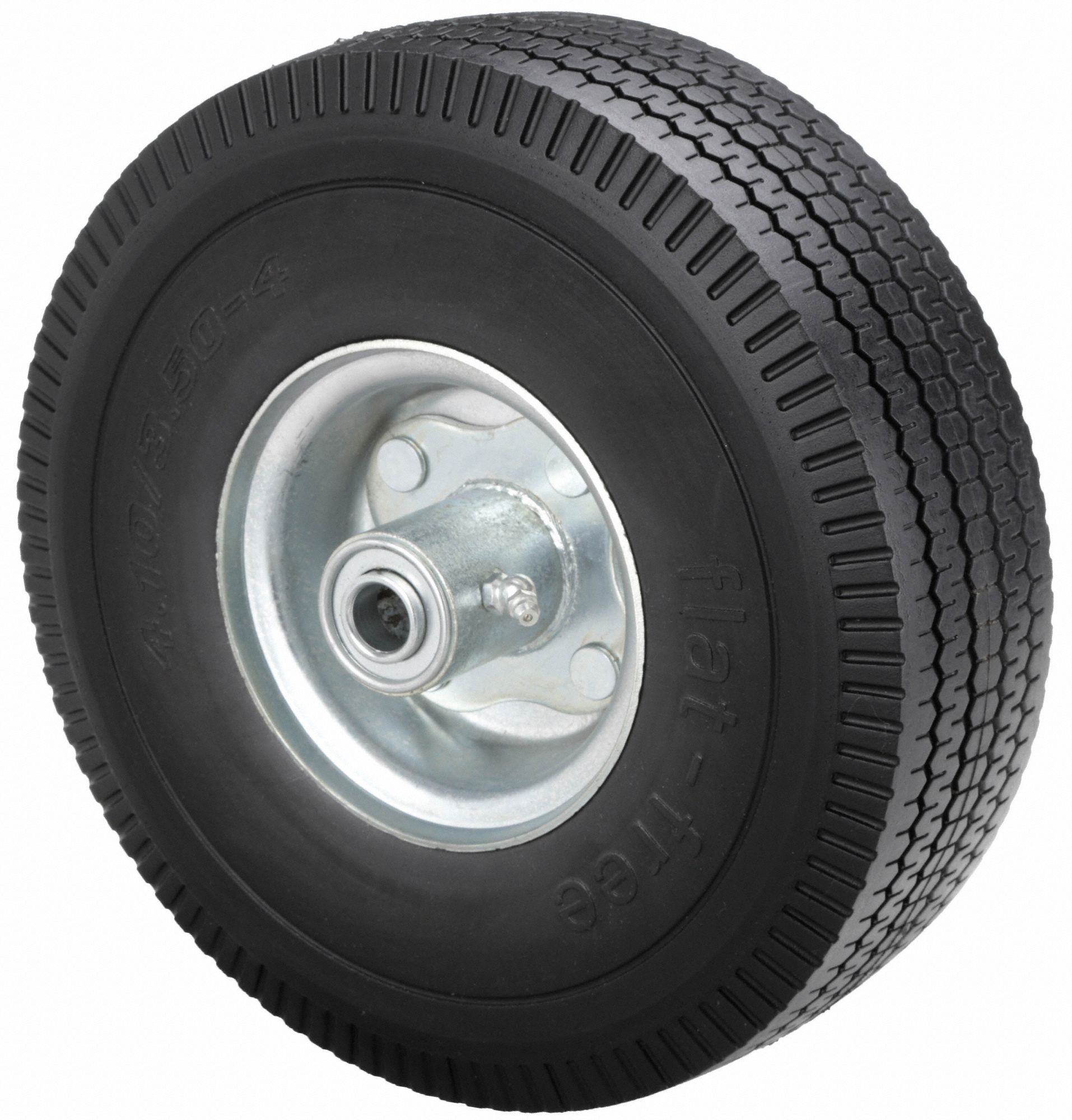FLAT-FREE POLYURETHANE FOAM WHEEL, 10 IN WHEEL DIAMETER, 3 IN WHEEL W, 350 LB, STEEL