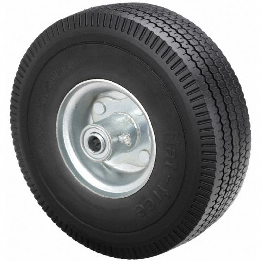 10 in Wheel Dia., 3 in Wheel Wd, Flat-Free Polyurethane Foam Wheel ...