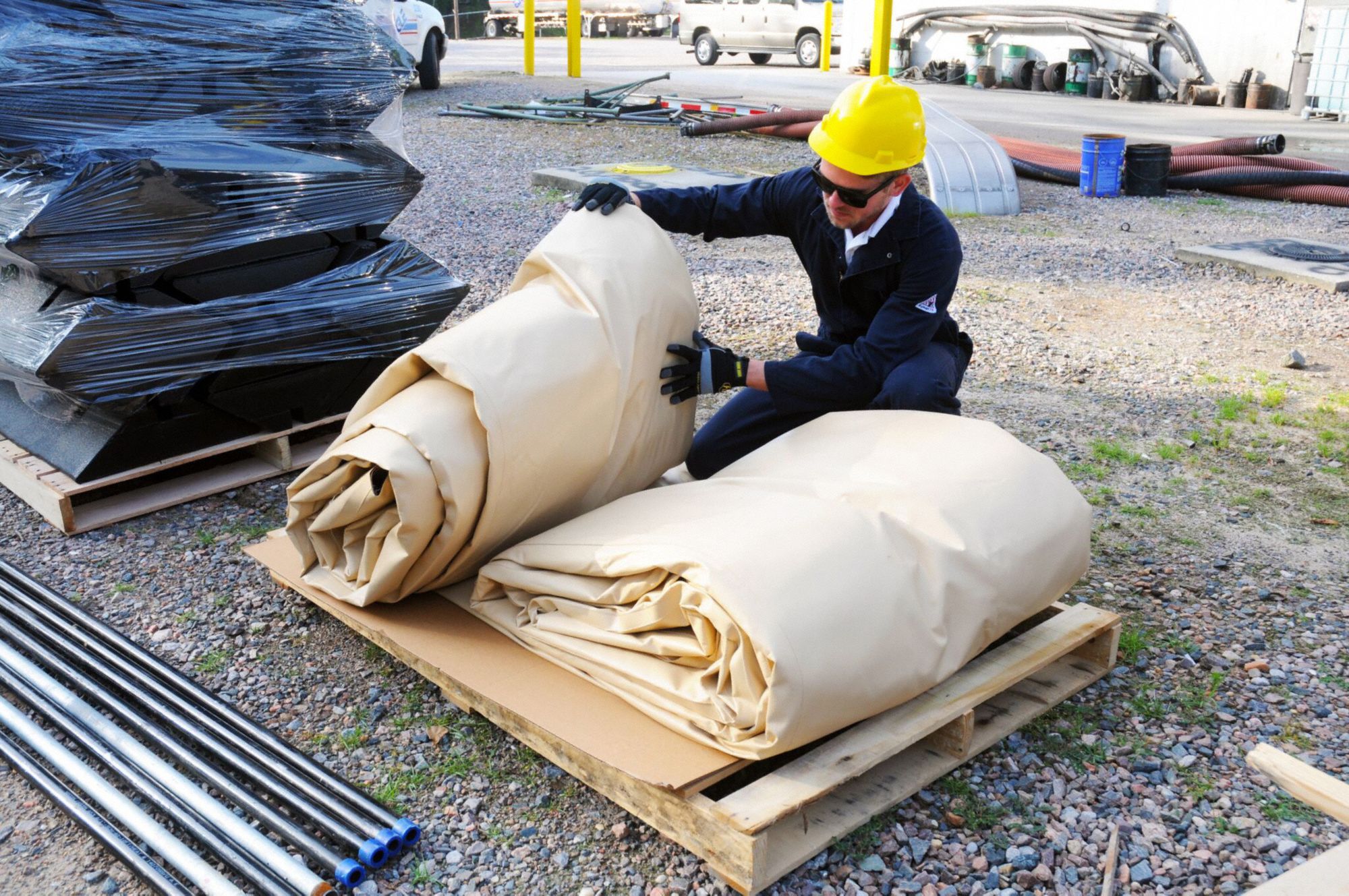 ULTRATECH Spill Control Berm Liner, 12 ft x 50 ft, PVC Coated Fabric