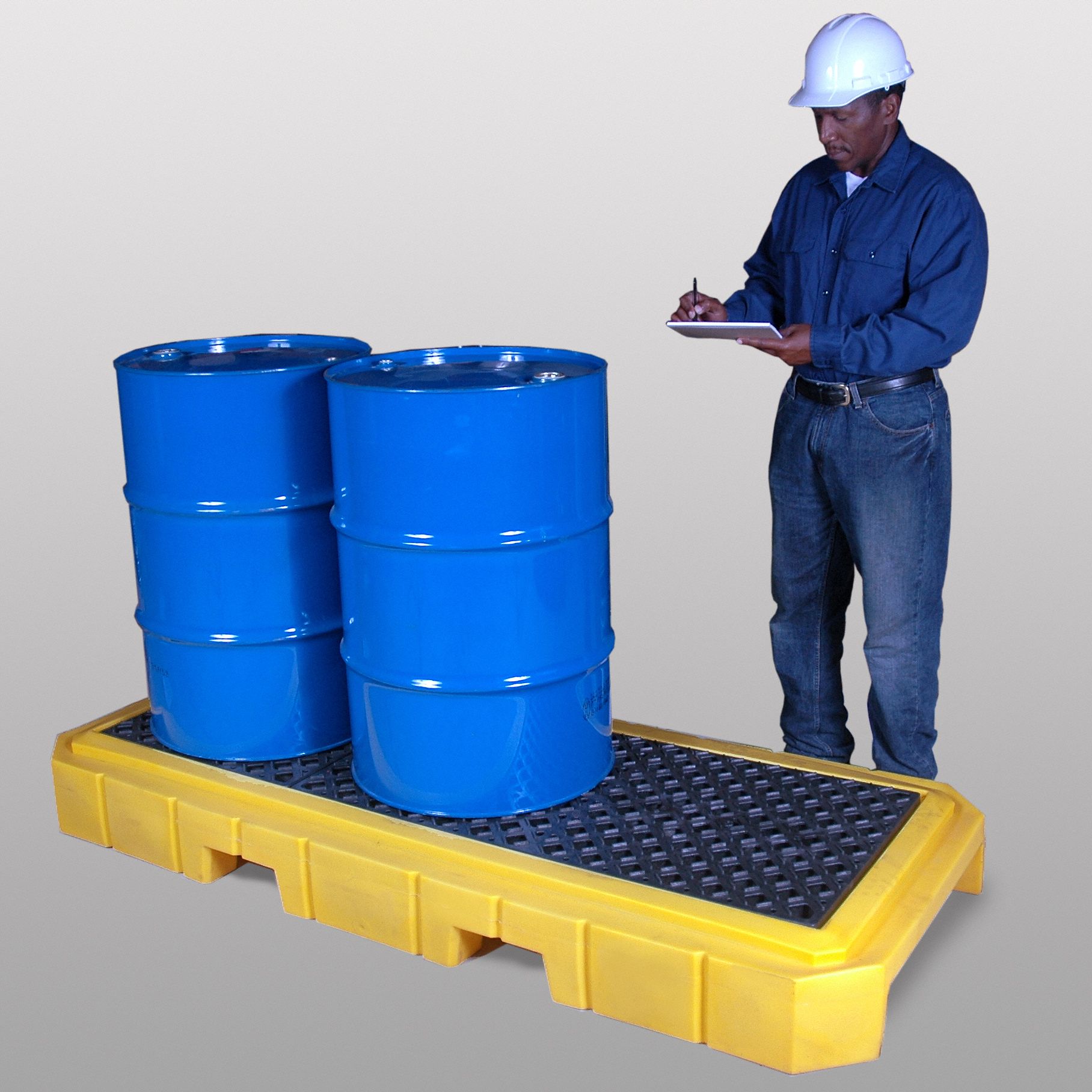 ULTRATECH Drum Spill Containment Pallet: For 3 Drums, 66 gal Spill ...