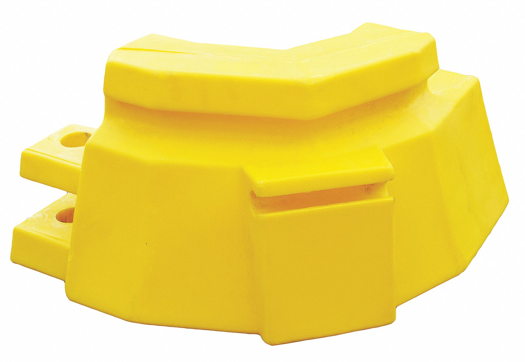 Spill Berm Corner Section: Spill Berm Corner Section, 0°F, 12 in Ht, Yellow, 21 7/8 in Lg