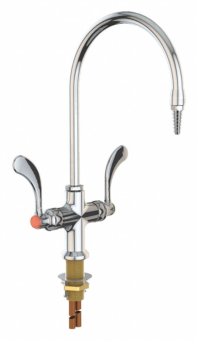 Watersaver, Chrome Plated Brass Finish, Gooseneck Laboratory Faucet