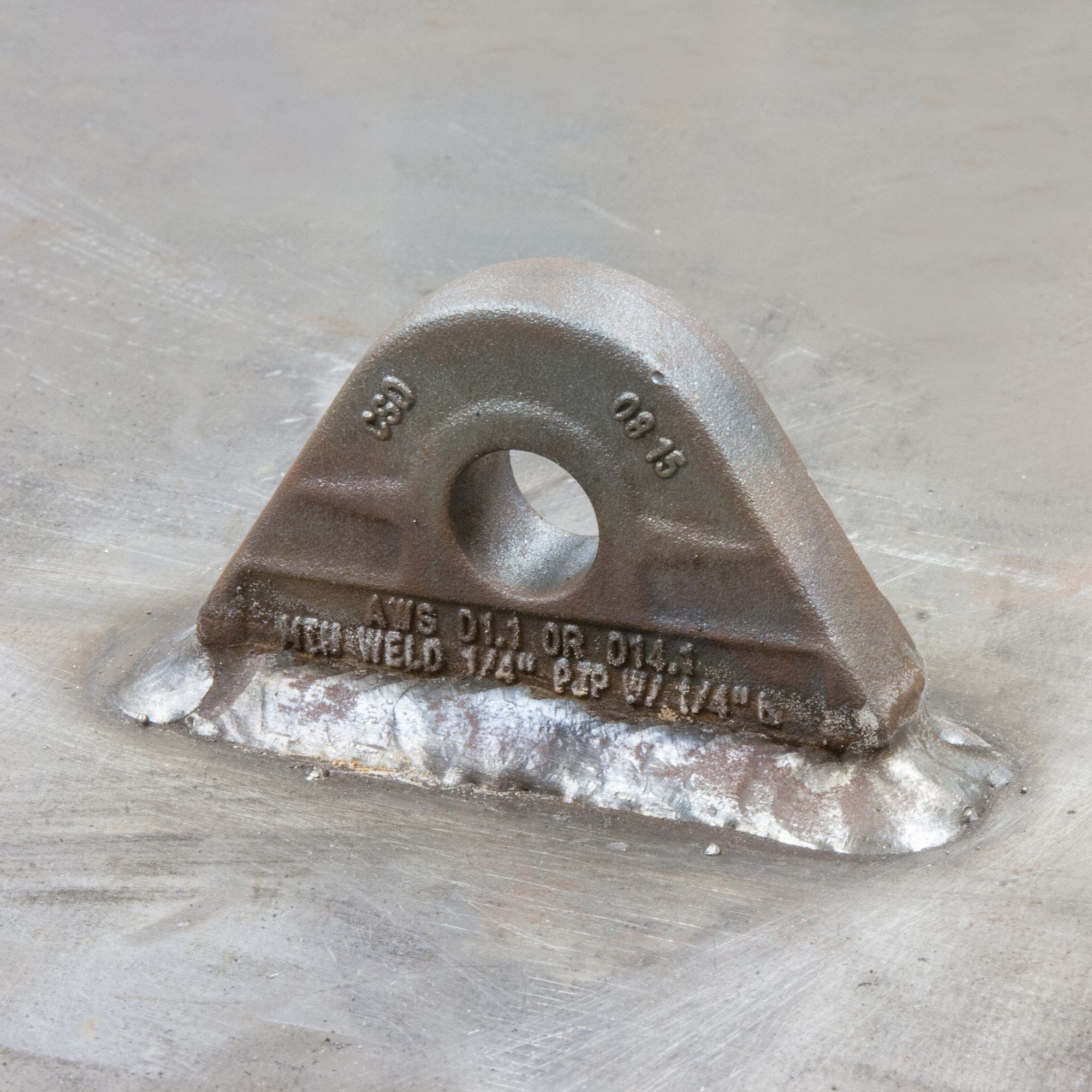 MAGMATE Pad Eye Carbon Steel, 9,500 lb Working Load Limit, WeldOn Mounting, 4 7/16 in Lg