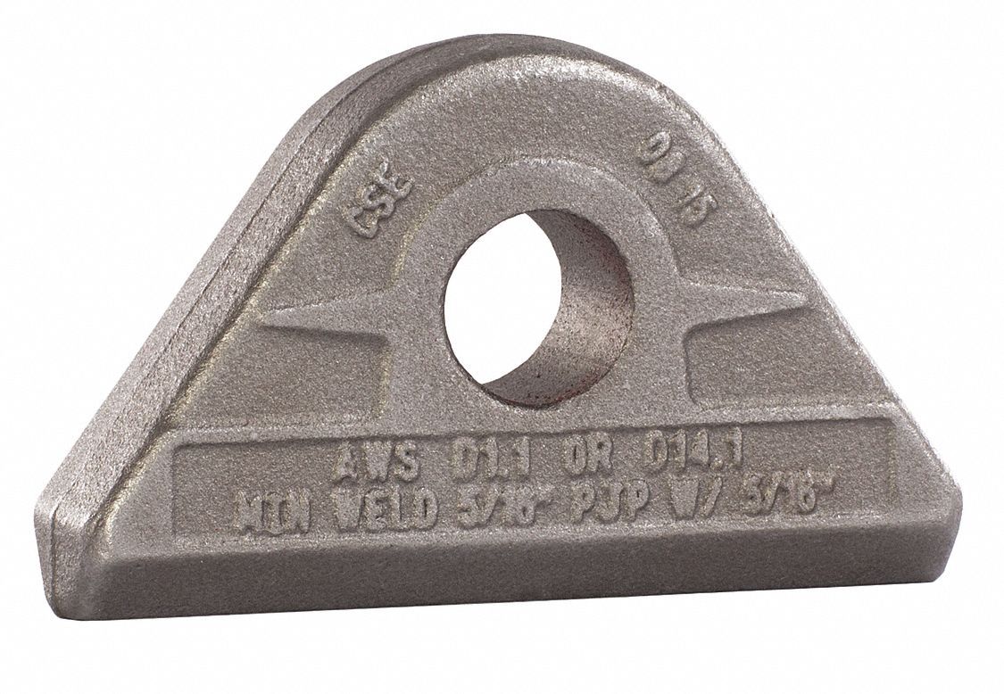 MAGMATE Pad Eye, 11/8" Depth, 47/16" L, 25/8" W 53CV52PE0475