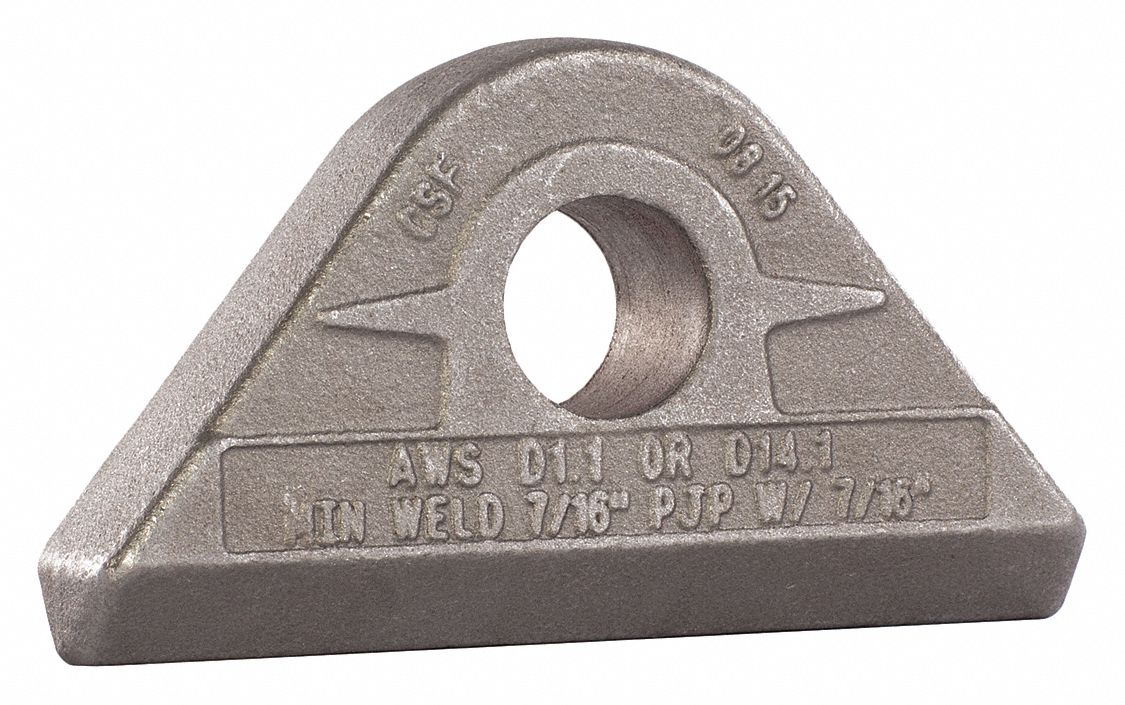 Pad Eye: Pad Eye, Carbon Steel, 13, 000 lb Working Load Limit, 1 1/16 in Mounting Hole Dia