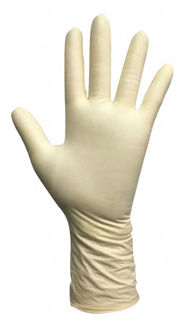 CONDOR Guantes Desechables de Látex Beige Libre de Polvo Sin Forro