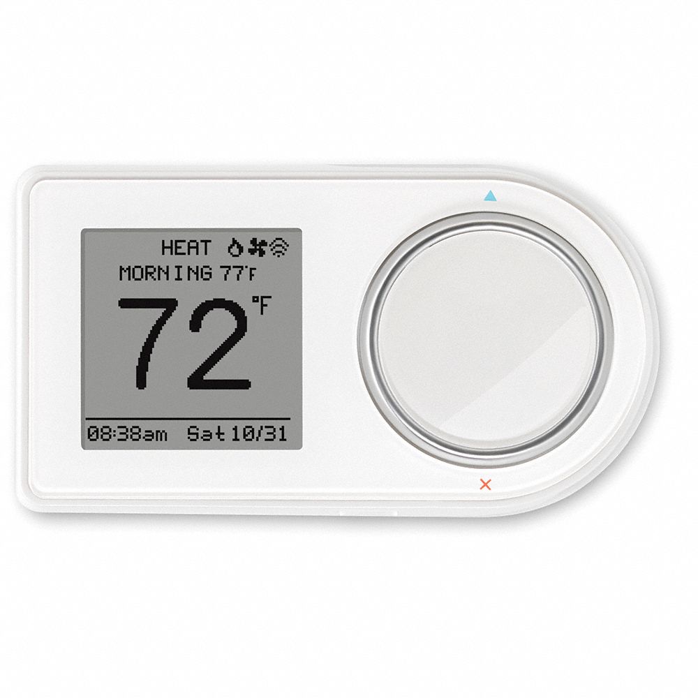 LUX WiFi Thermostat, Stages Heat/Cool 2 53CV77GEOWH Grainger