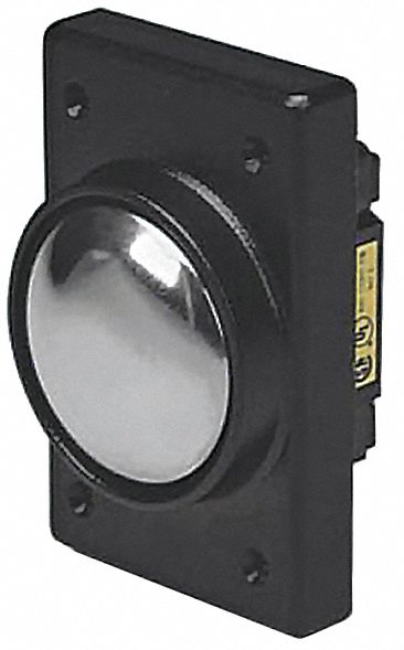 Non-Illuminated Push Button: 57 mm Size, Momentary Push, Gray, 1NO/1NC, 4, Flush Button