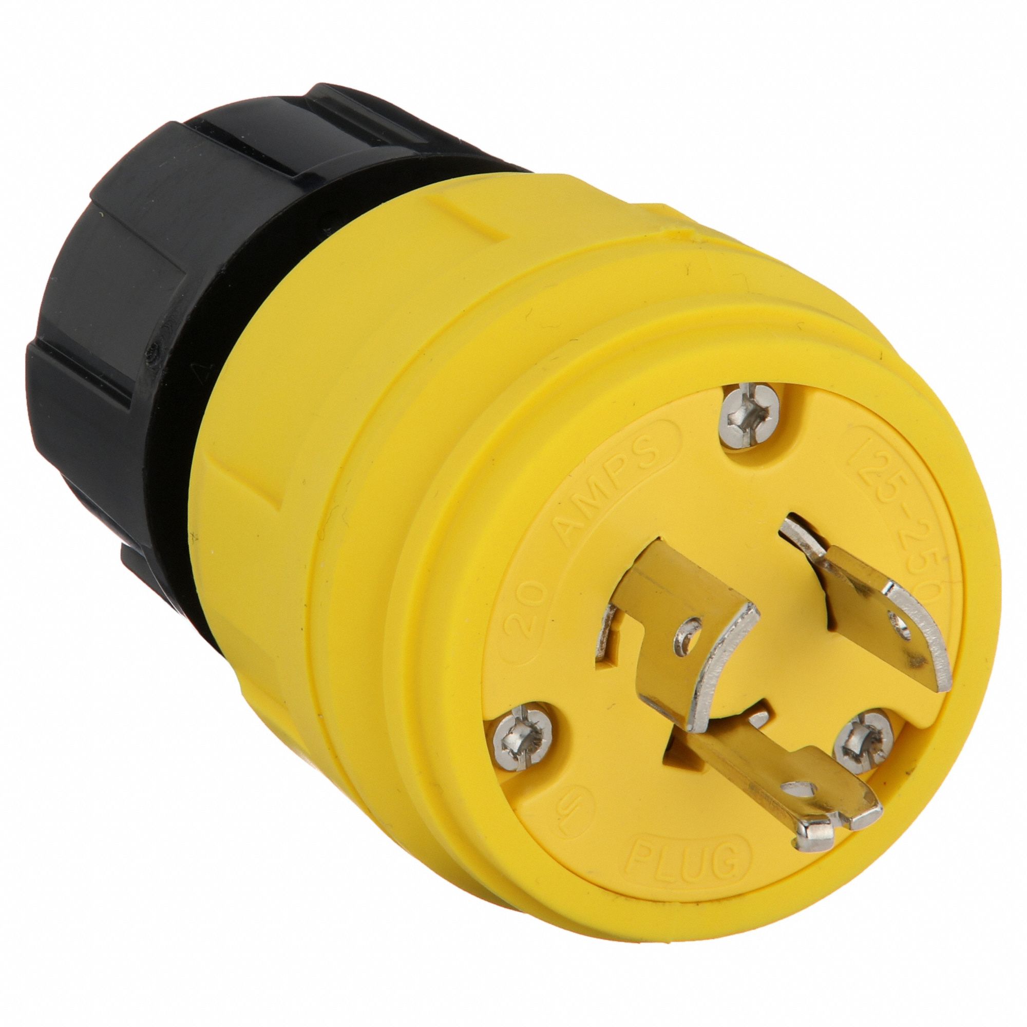 Watertight Locking Plug: 20 A, 125V AC, 3 Poles