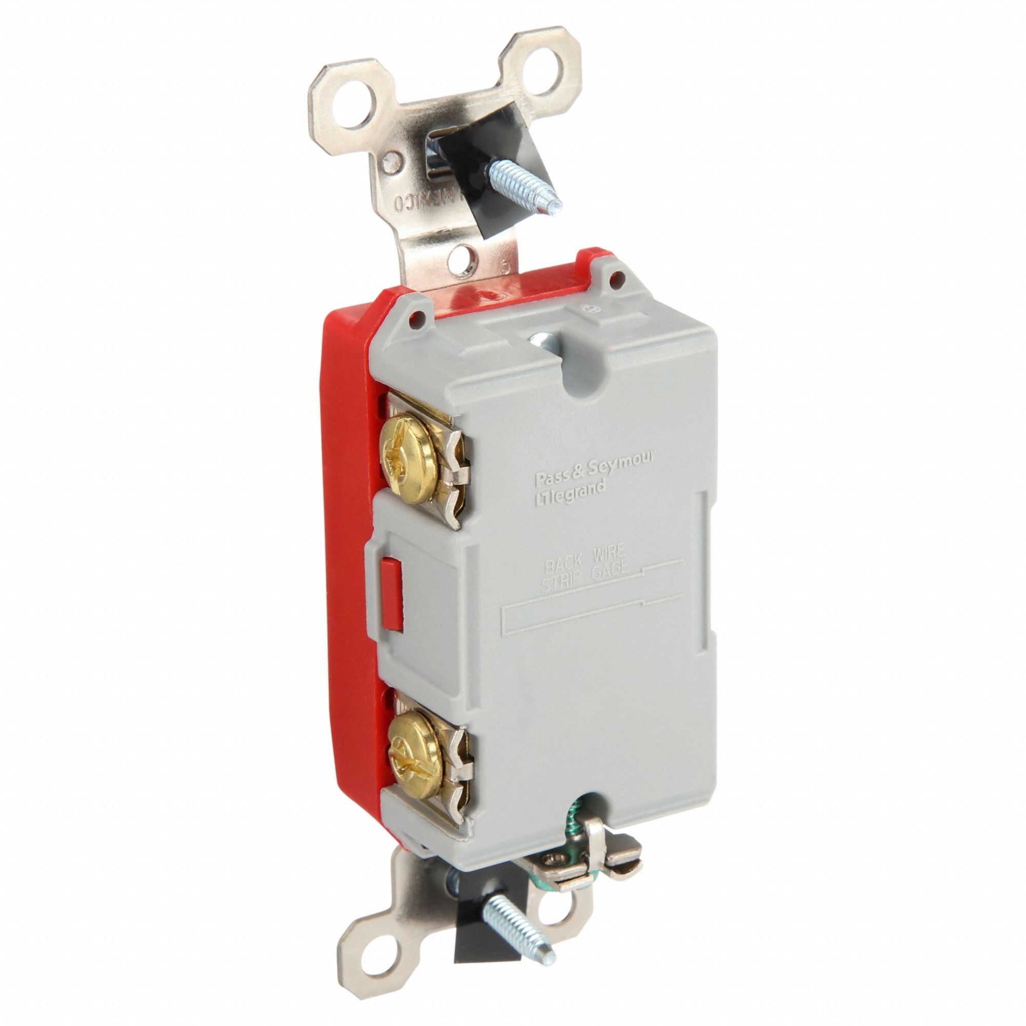 Wall Switch: Toggle Switch, Single Pole, Maintained, White, 120V AC, 20 A