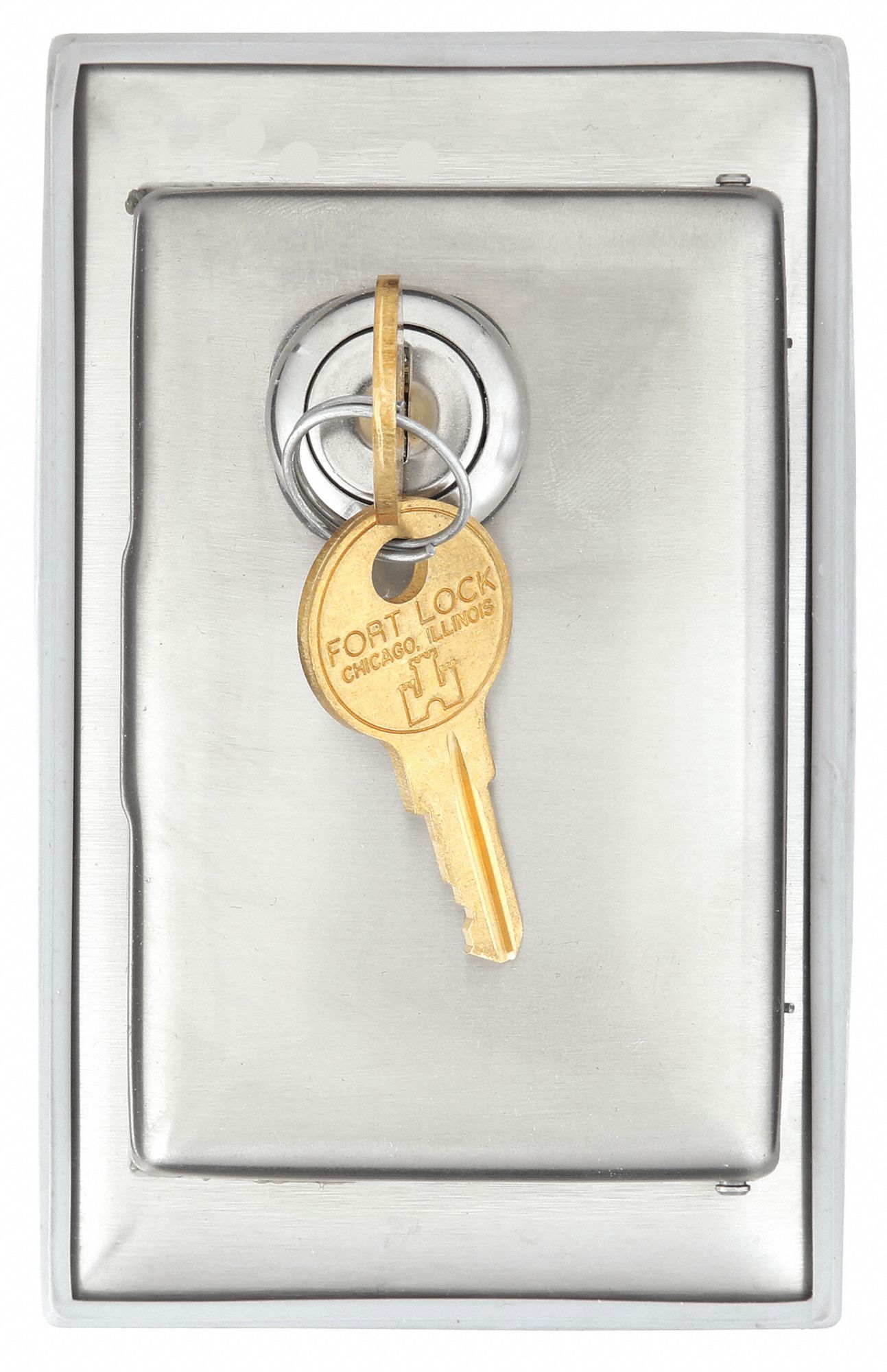 Toggle Switch Wall Plate: Toggle, Stainless Steel, Silver, 1 Outlet Openings, Gen Purpose