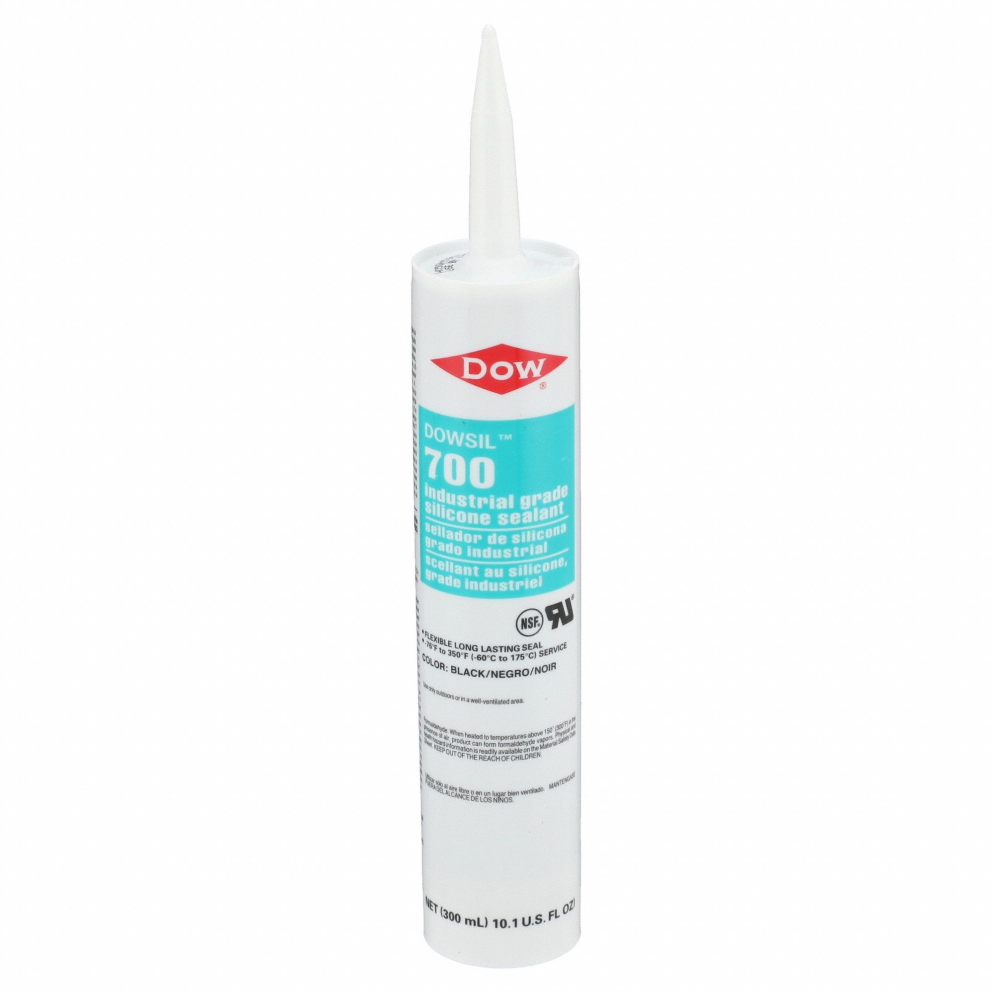 Silicone Sealant: 700, Black, 10 oz, Cartridge, 501% or More Elongation Range