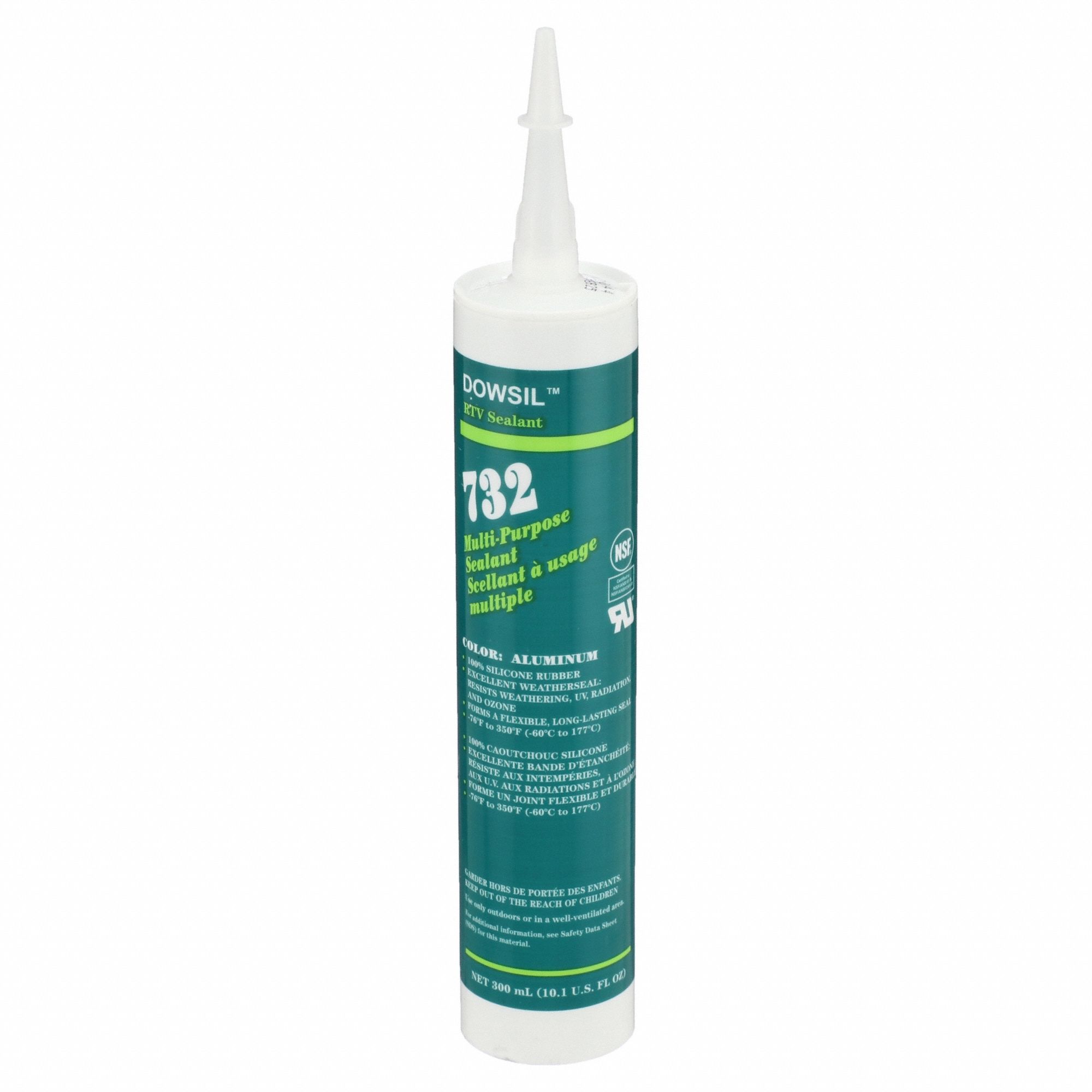 DOW CORNING, 732, Silver, Silicone Sealant 53DA9399179259 Grainger