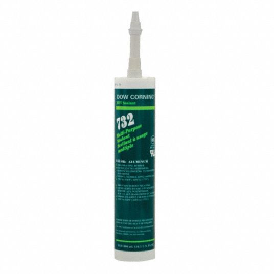 DOW CORNING Aluminum Gray Sealant, Silicone, 10.1 oz