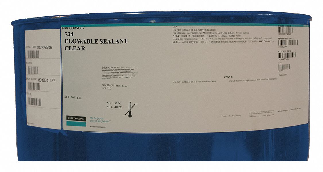 Sealant, Silicone Base, Clear, Pail