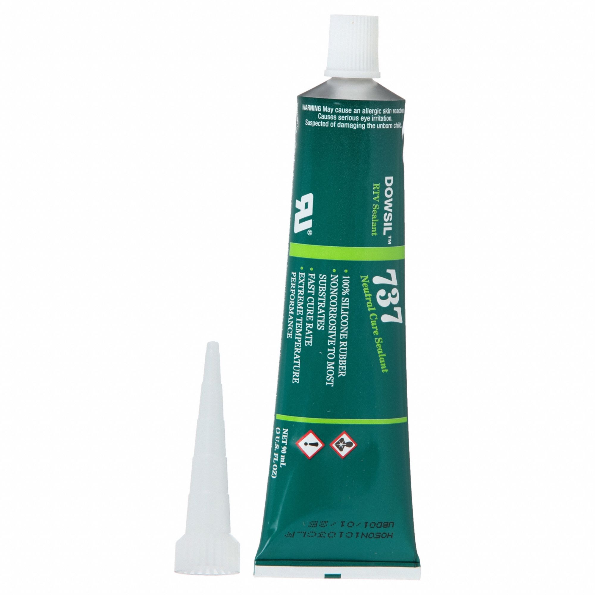 DOW CORNING, 737, Clear, Silicone Sealant 53DC374098499 Grainger