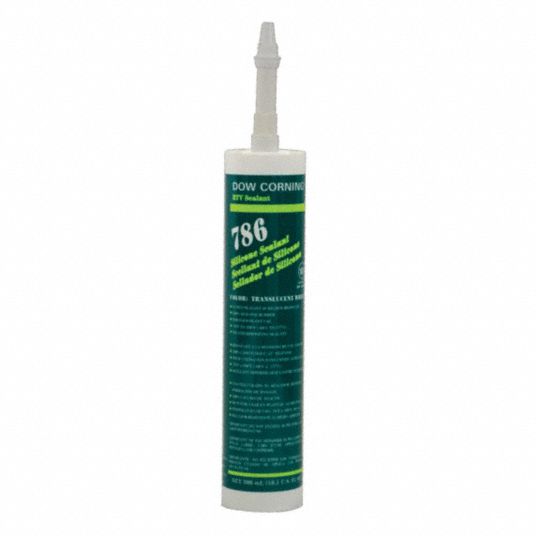 DOW CORNING Translucent White Sealant, Silicone, 10.1 oz 53DC41