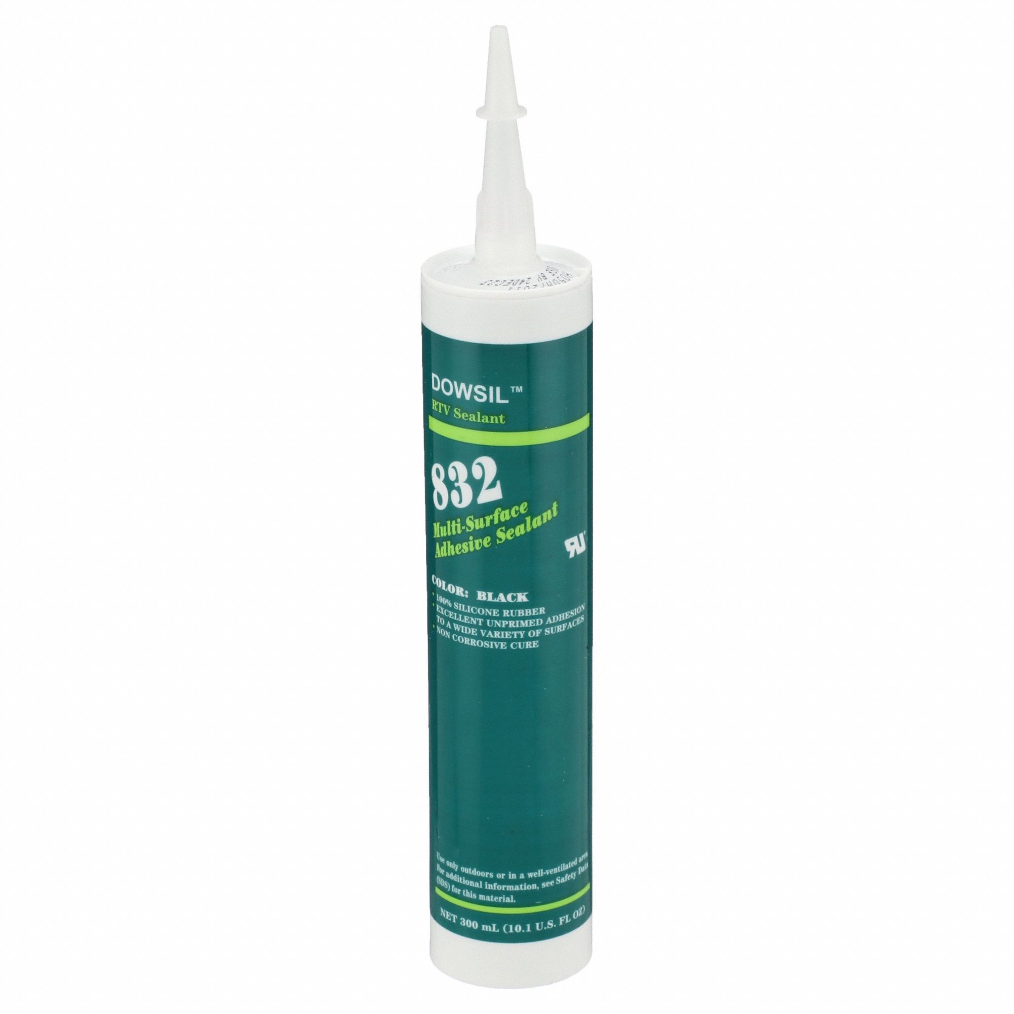 Dow DOWSIL 832 Multi-Surface Adhesive Sealant Silicone Black 300 ml Cartridge