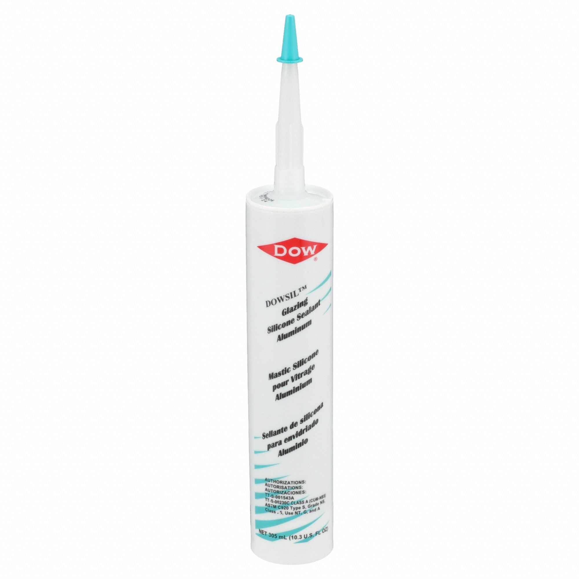 Silicone Glazing Sealant: Glazing, Gray, 10 oz, Cartridge, 301% to 500% Elongation Range