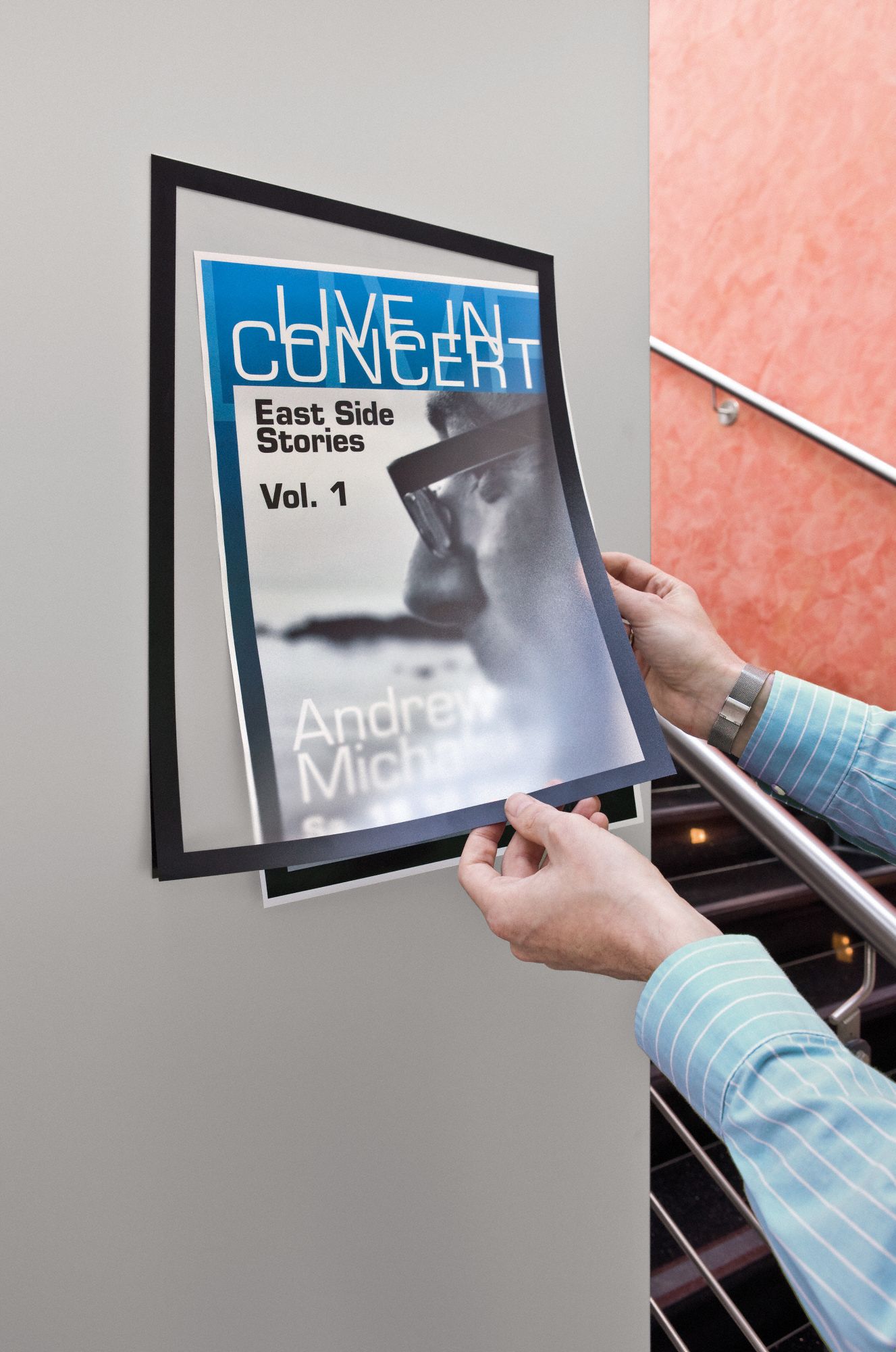 DURAFRAME Sign Holder Surface Mounting, 11 in x 17 in, 2 PK 53DD34