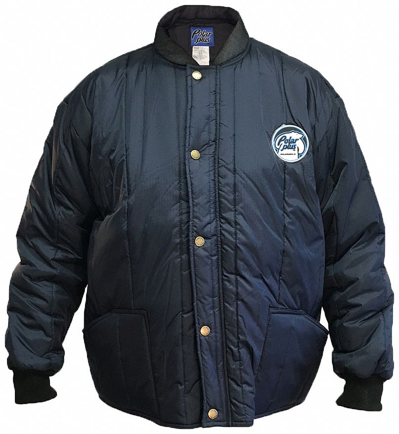 Ripstop Jacket: Jacket, Men's, Jacket Garment, 2XL, Navy, Regular, Down to 20° F, Cotton