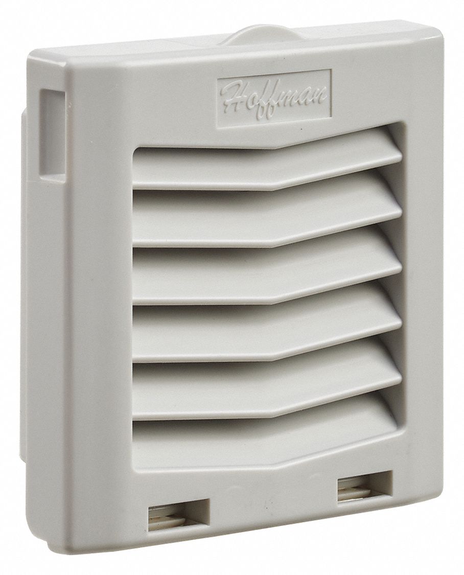 HOFFMAN Exhaust Grill and Filter, Plastic, Unfinished Finish 53DE02