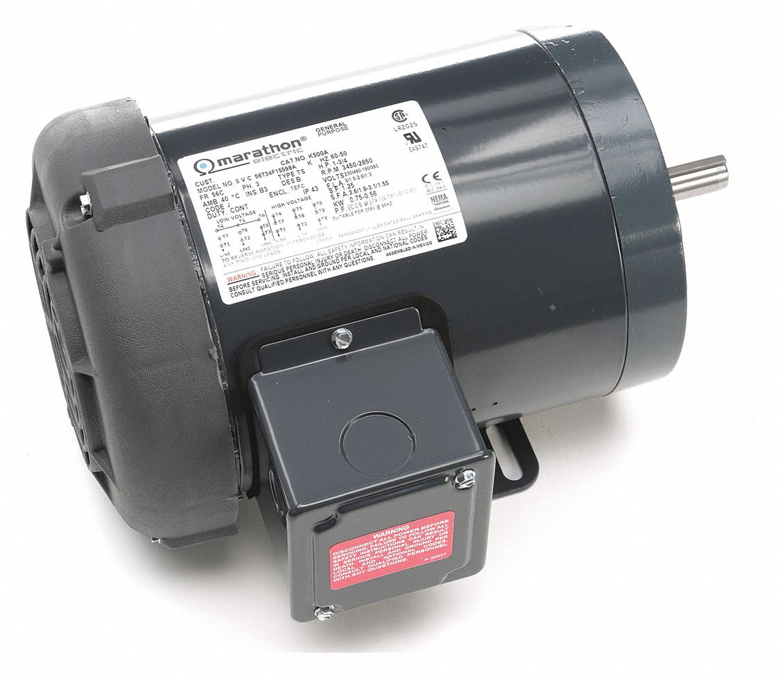 MARATHON MOTORS, Totally Enclosed FanCooled, Rigid Base Mount, General