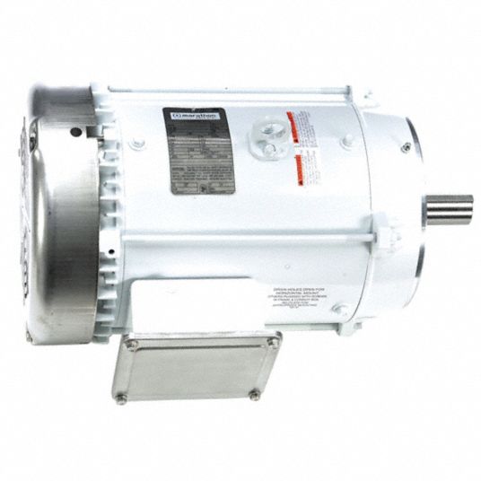 Washdown Motor, 7-1/2 HP, 3-Phase, Nameplate RPM 1765, Voltage 230/460 ...