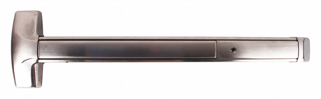 Exit Device: 36 in Max Door Wd, Stainless Steel