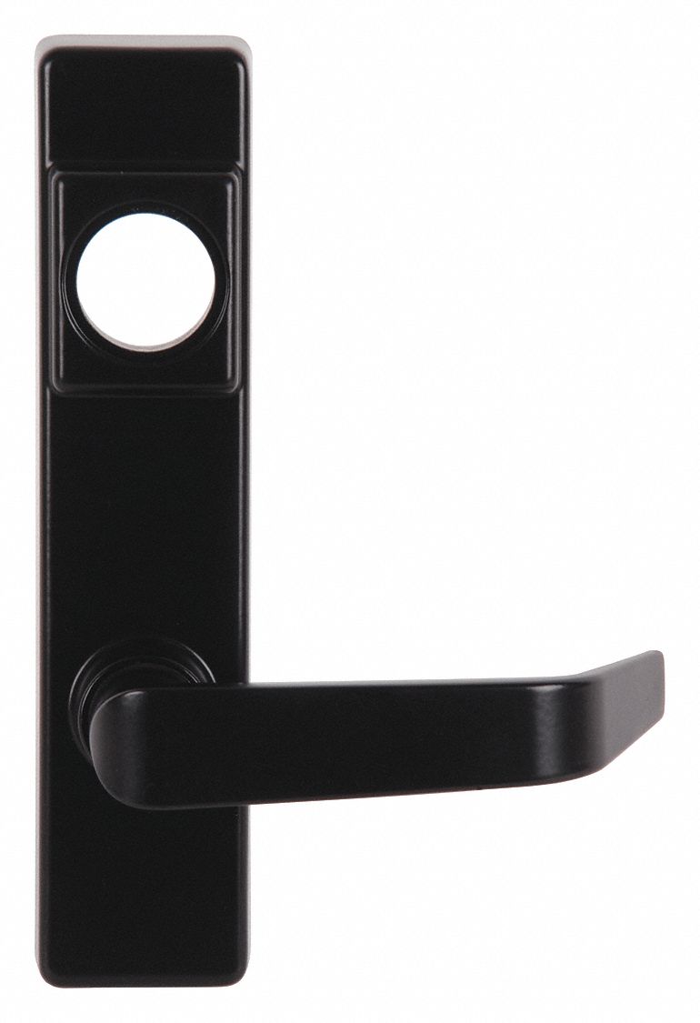 Mechanical Exit Device Trim: 48 in Max Door Wd, Black
