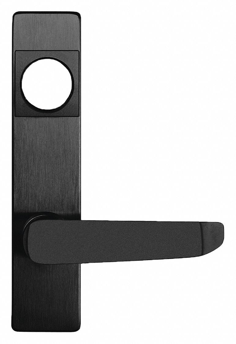 Mechanical Exit Device Trim: 48 in Max Door Wd, Black