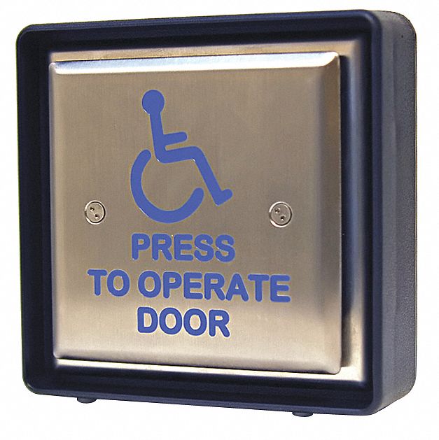 Handicap Door Access Switch: Wall Mounted Transmitter, Push Button